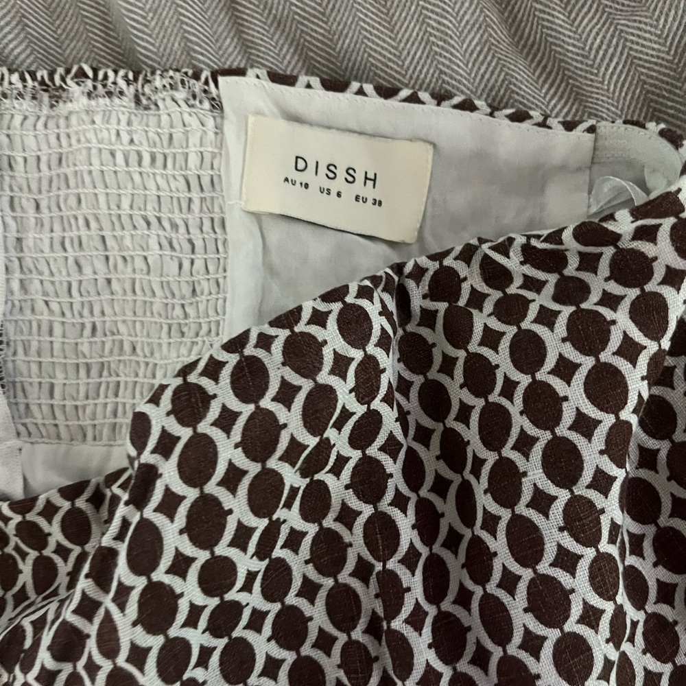 DISSH Chocolate and Cream Geometric skirt